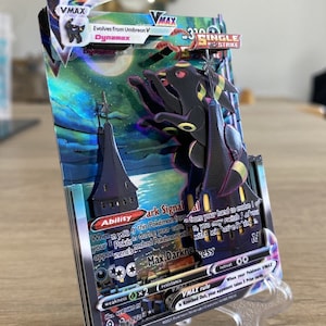 Carte 3D ShadowBox Pokemon Umbreon Vmax Evolving Skies Art 100% fait main Diorama