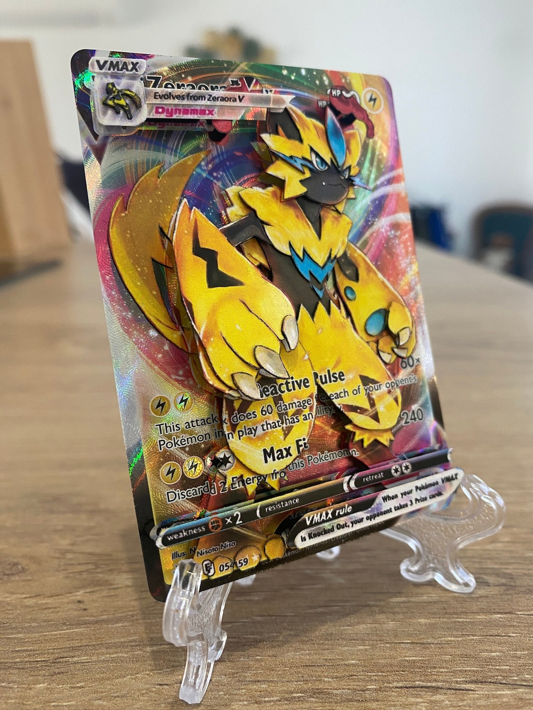 3D Shadowbox Pokemon Card Zeraora Vmax Crown Zenith Art 100