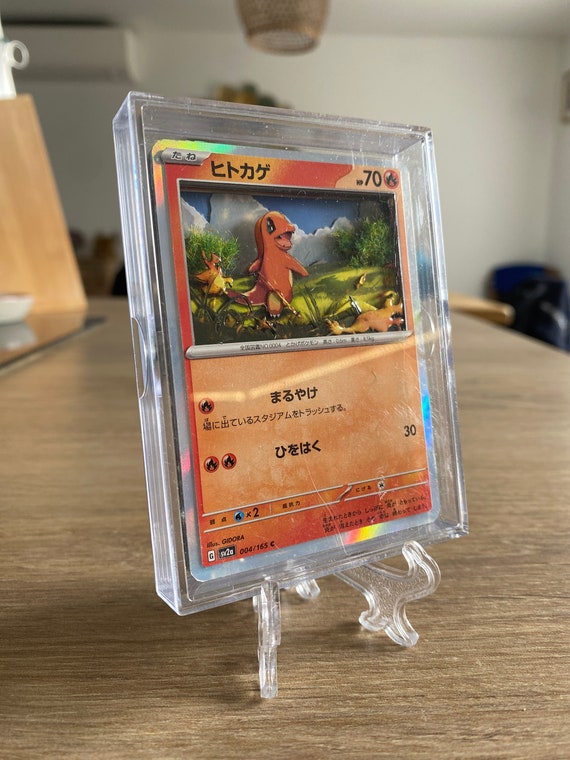 Shadowbox Pokemon Charmander 3D Card Set 151 Art 100% Handmade