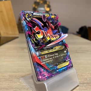 Carte 3D ShadowBox Pokemon M Garchomp Ex XY Black Star Promo XY 168 / 211 Art 100% fait main Diorama