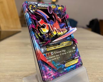 3D ShadowBox Pokemon Card M Garchomp Ex XY Black Star Promo XY 168 / 211 Art 100% Handmade Diorama