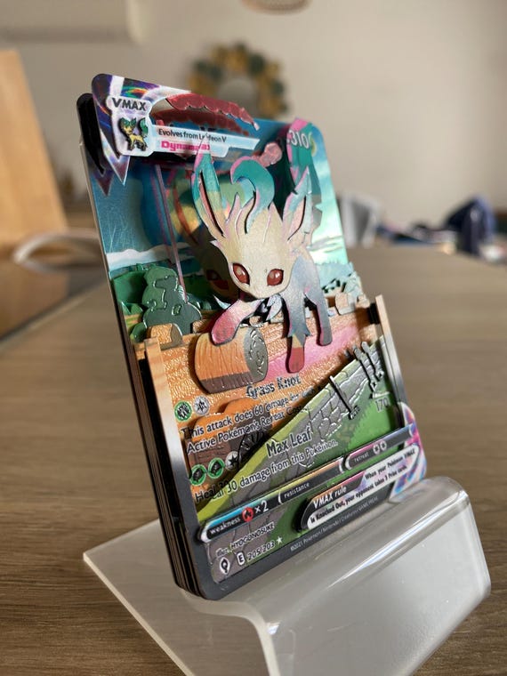 pokemon 3d card art 3D Shadowbox Pokemon Card Gangar Vmax Fusion Strike 271 / 264 Art 100% Handmade Diorama