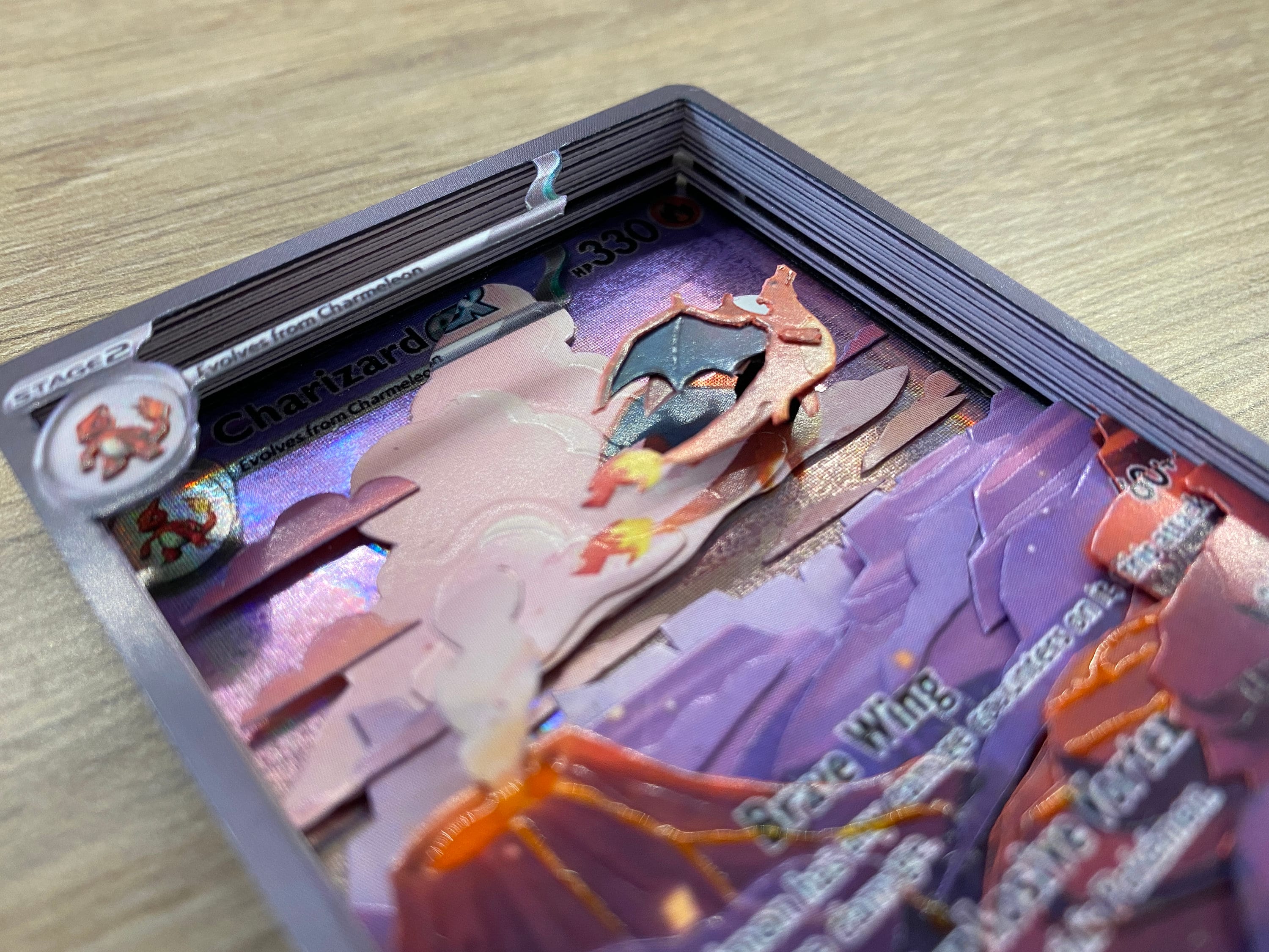 Shadowbox Pokemon Charizard Ex 3D Card Set 151 199 / 165 100