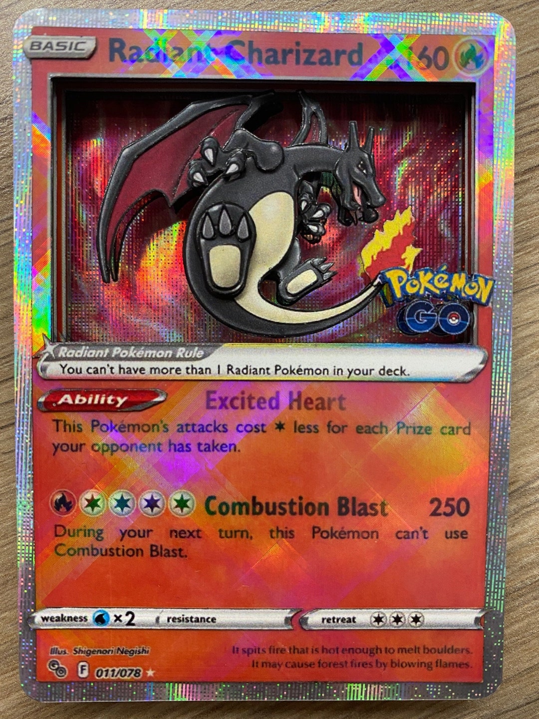 3D ShadowBox ポケモンカード Radiant Charizard Pokémon Go 3D ShadowBox ポケモンカード Radiant Charizard Pokémon Go