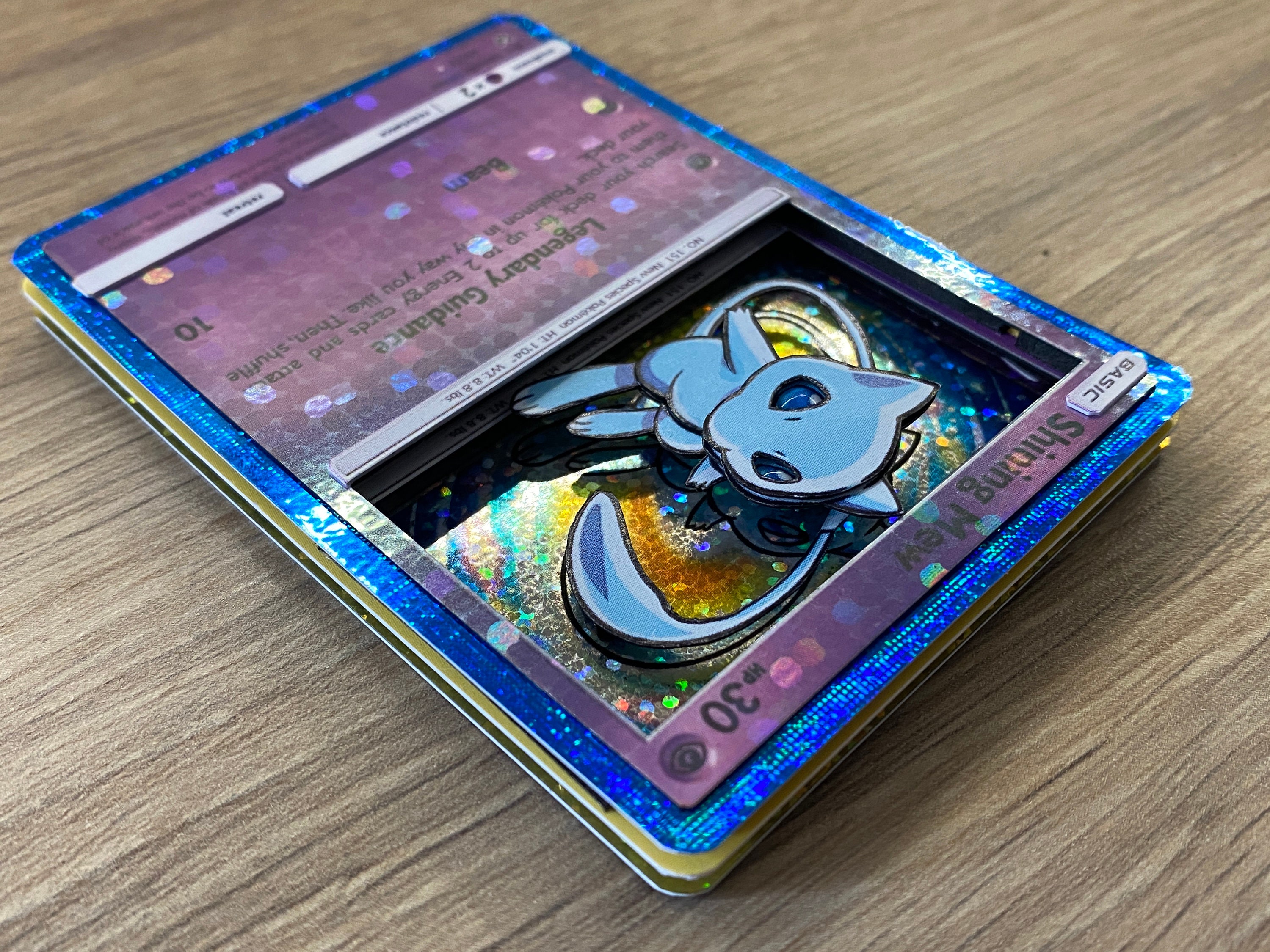 Shadowbox Pokemon Shining Mew Shining Legends 3D Card 40 / 73 Art