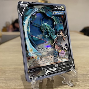 Carte 3D ShadowBox Pokemon Rayquaza V Evolving Skies Art 100% fait main Diorama