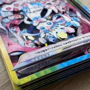 3D ShadowBox Pokemon Card Sylveon Ex Terastal Festival Ex Sv8a 212 / 187 Japanese Art 100% Handmade Diorama image 9
