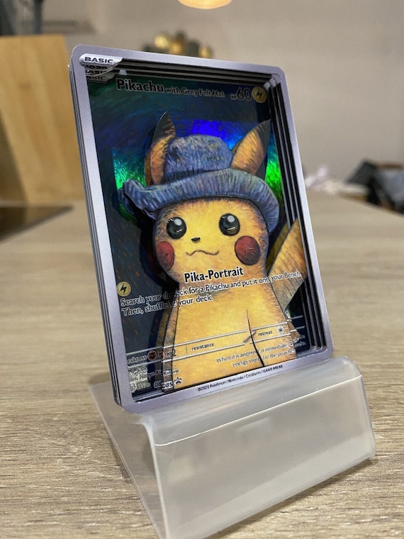 Shadowbox Pokemon Pikachu 3D Card Van Gogh Promo Art 100% Handmade Diorama - Etsy Shadowbox Pokemon Pikachu 3D Card Van Gogh Promo Art 100% Handmade Diorama - Etsy