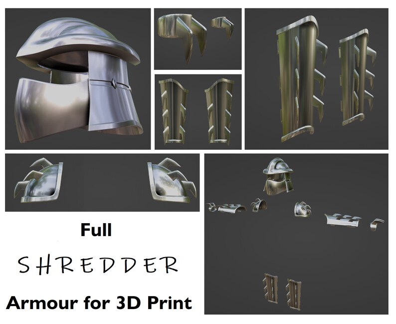 Full Shredder Armour for 3D Print Etsy