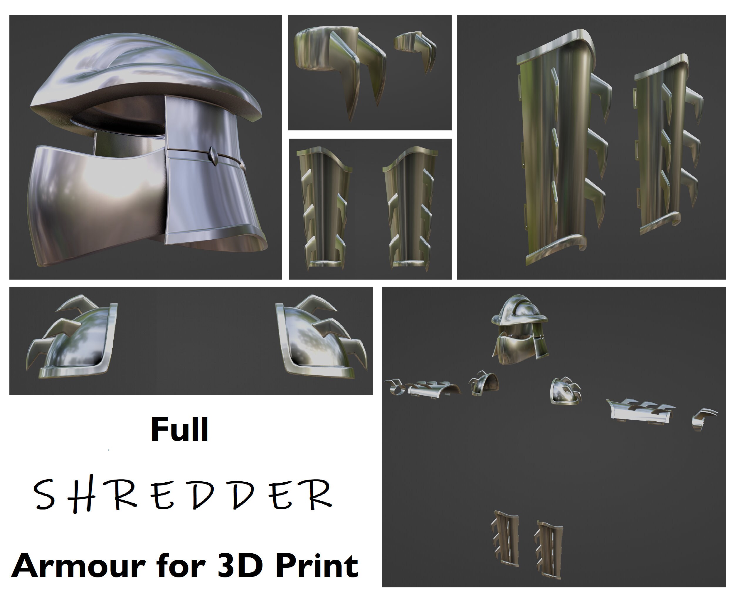 Full Shredder Armour for 3D Print Etsy