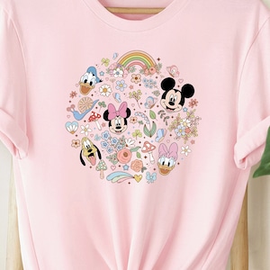 Disney Friends Easter Png, Mickey Minnie Daisy Donald Spring Floral Design, Easter Shirt PNG, Disneyland Trip 2026 Cricut File