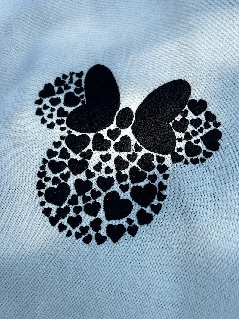 Disney Vacation Canvas Bag, Minnie Mouse Tote Bag, Minnie Mouse Tote, Handmade Gift for Disney Fan, Minnie Mouse Bow Embroidered image 3