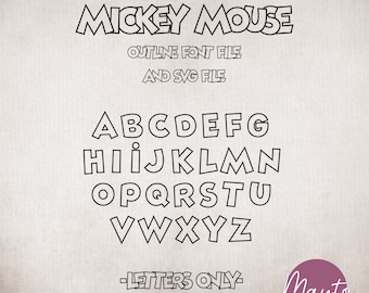 Mickey Letter Font SVG/ Cut File/ Instant Download/ Digital/ Cricut ...