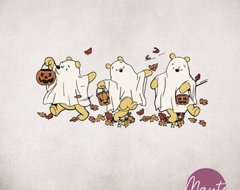 Halloween Ghost Pooh PNG, Disney Clipart (Digital Download)