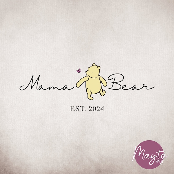 Mama Bear Hunny Pooh Png, Personalized Mama Bear Png, Custom Mama Bear Png, Hunny Co. Bear Png, Mama Gift Png, Mama Hunny Bear Png, Custom