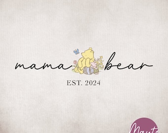 Winnie Mama Bear Est 2026 PNG: Custom Family Design (Digital Download)