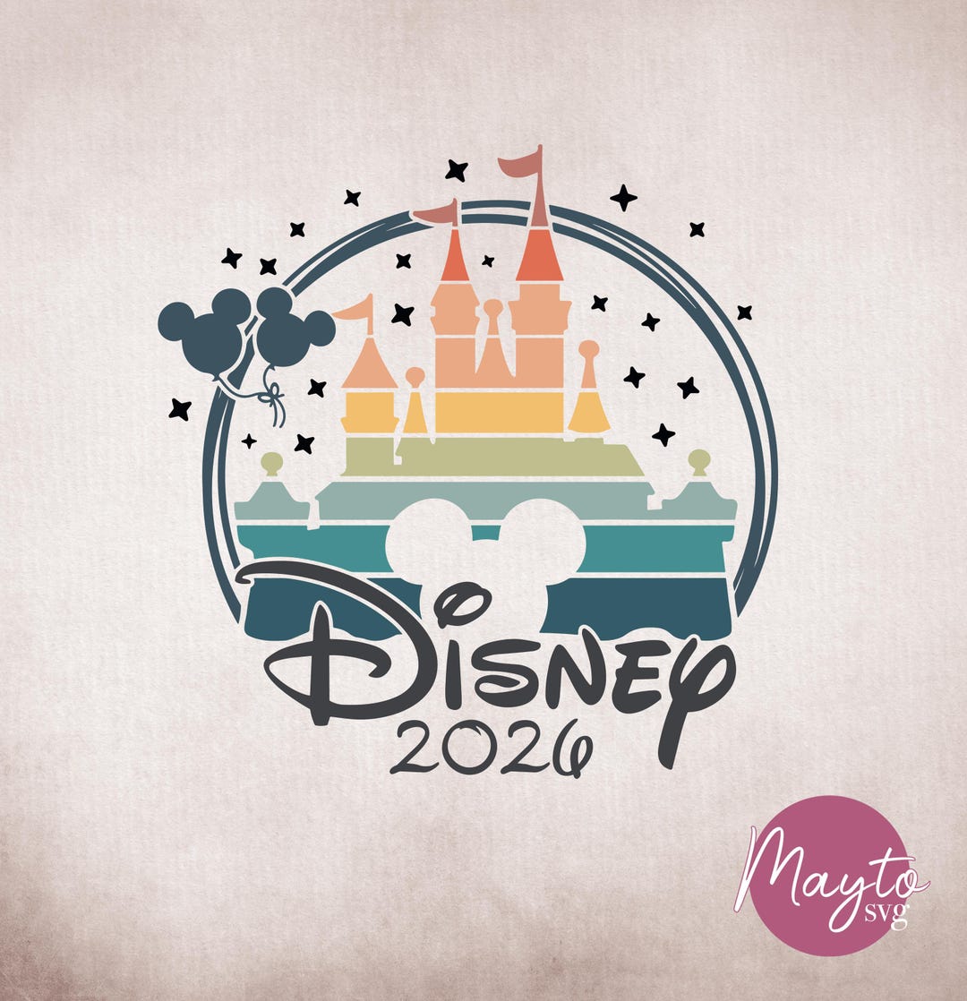 Disneyland Trip 2026 SVG, Regenbogen Disney Schloss Familienurlaub ...