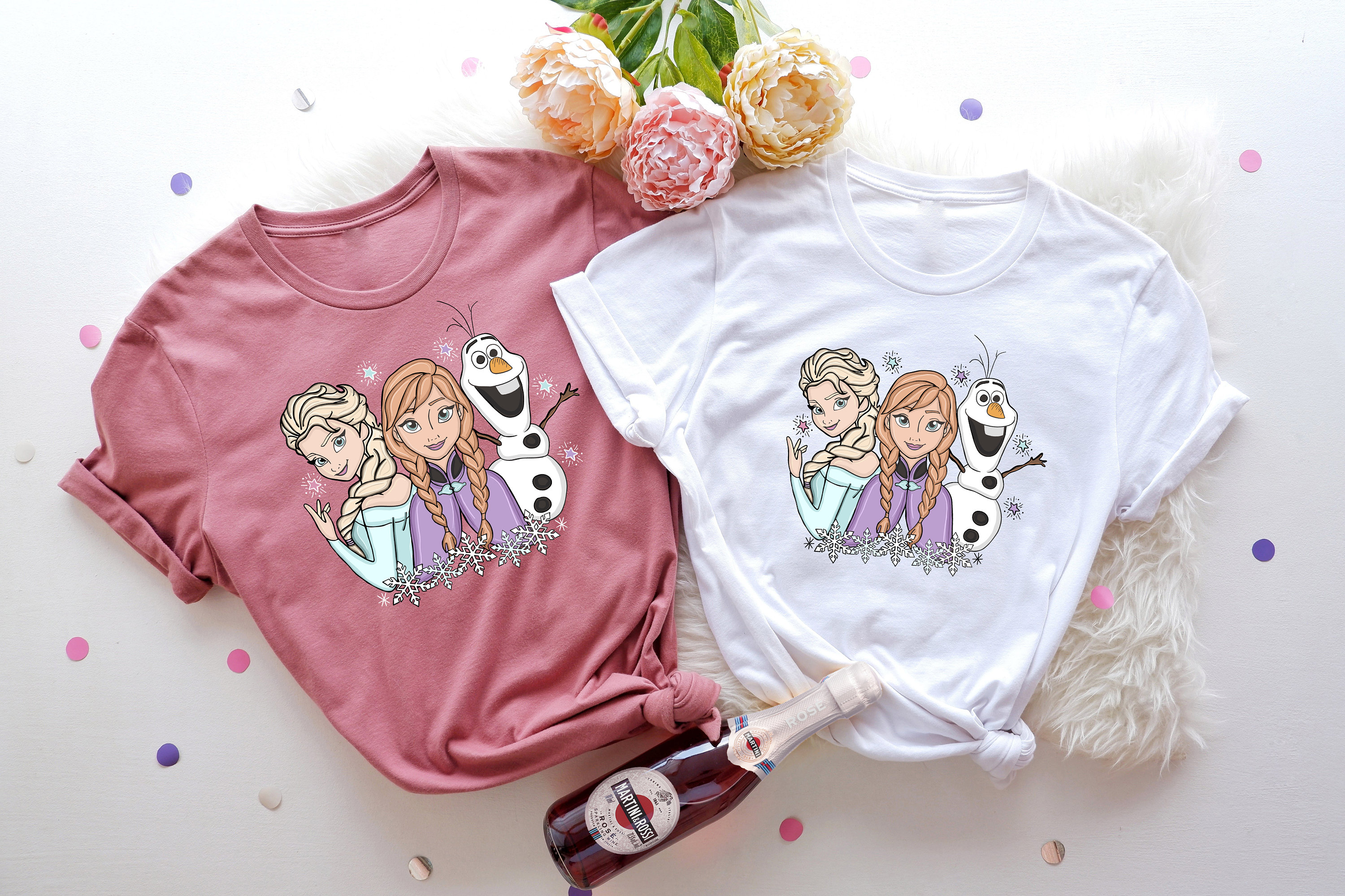 Frozen Elsa and Olaf PNG, Sublimation Design for Shirts, Digital