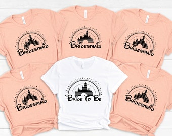 Disney Bride Svg, Bride to Be SVG, Bridesmaid SVG, Disney Castle Design, Bachelorette Trip Shirts, Matching Bridal Party SVG