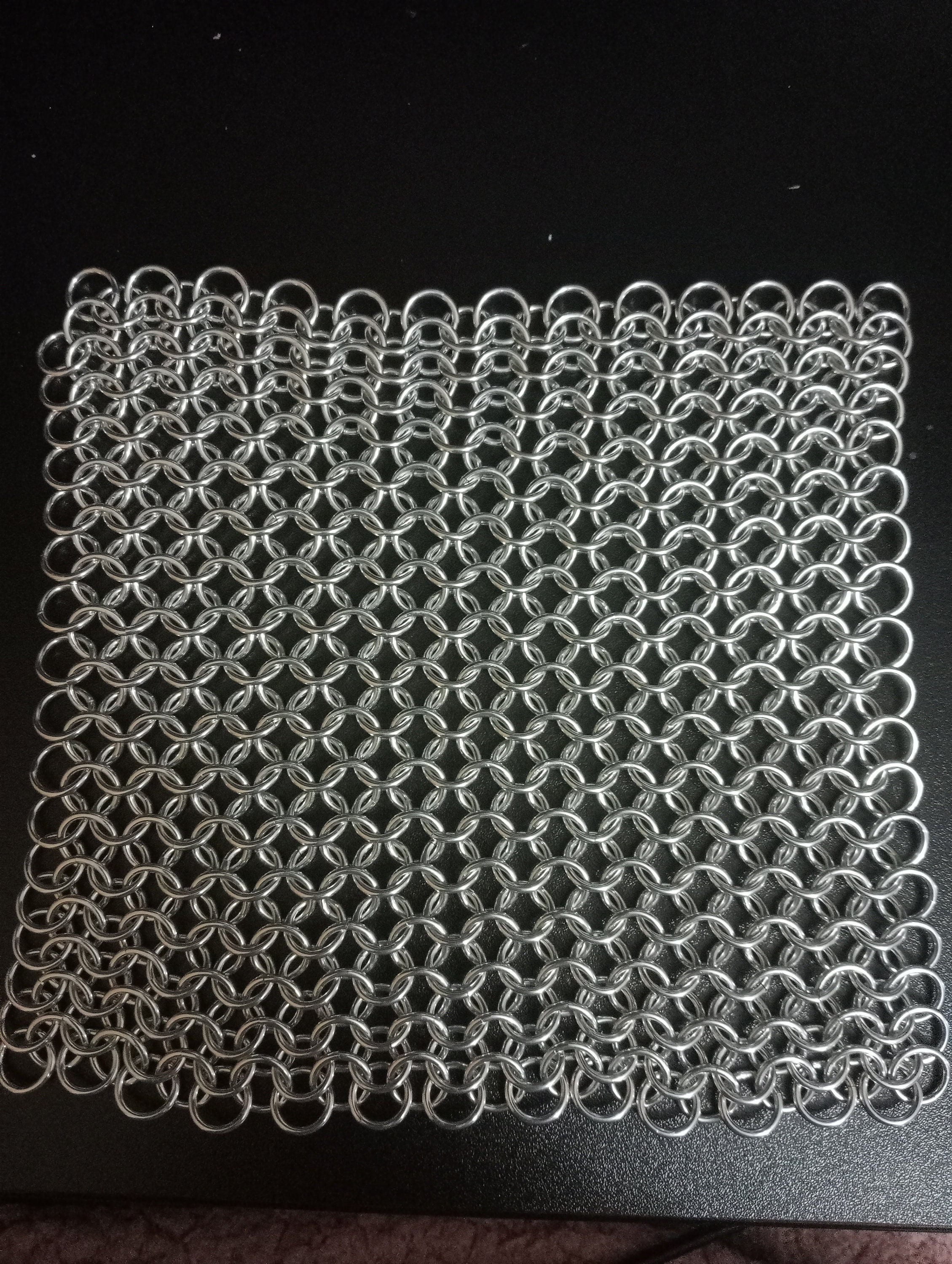 Chainmail Sheet european 4 in 1 Weave. 14 AWG 5/16 Rings 1.6mm Thick ...