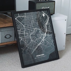 City Map Munich - Digital Download - Artwork &quot;Made in Germany&quot; - Gift idea City Map