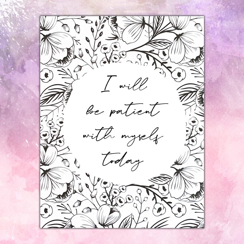 Adult Coloring Page / Mental Health / Therapeutic Coloring / - Etsy