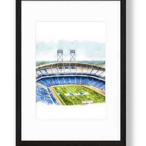 Wildcats - Kroger Field Watercolor Art Print, Original Digital Printable, University of Kentucky Football Stadium, Lexington