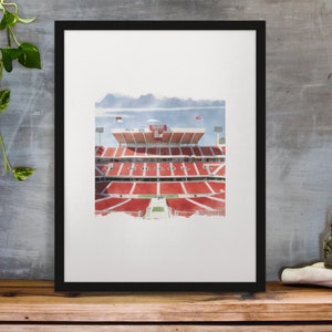 North Carolina State Wolfpack - Carter Finley Stadium Watercolor Art Print, Original Physical Print, NC State Football Stadium, Raleigh