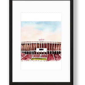Gamecocks - Williams-Brice Stadium Watercolor Art Print, Original Digital Printable, USC Football Stadium, Columbia