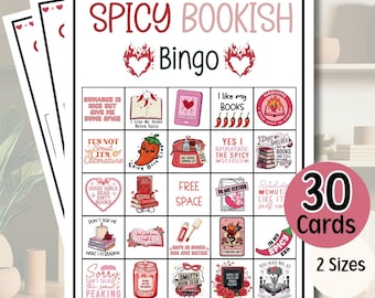 Spicy Bingo Smut Bingo Book Bingo Game Reading Bingo Book Club Games Book Lover Gift Literary Bingo Book Lover Bingo Bookish Fun Bingo