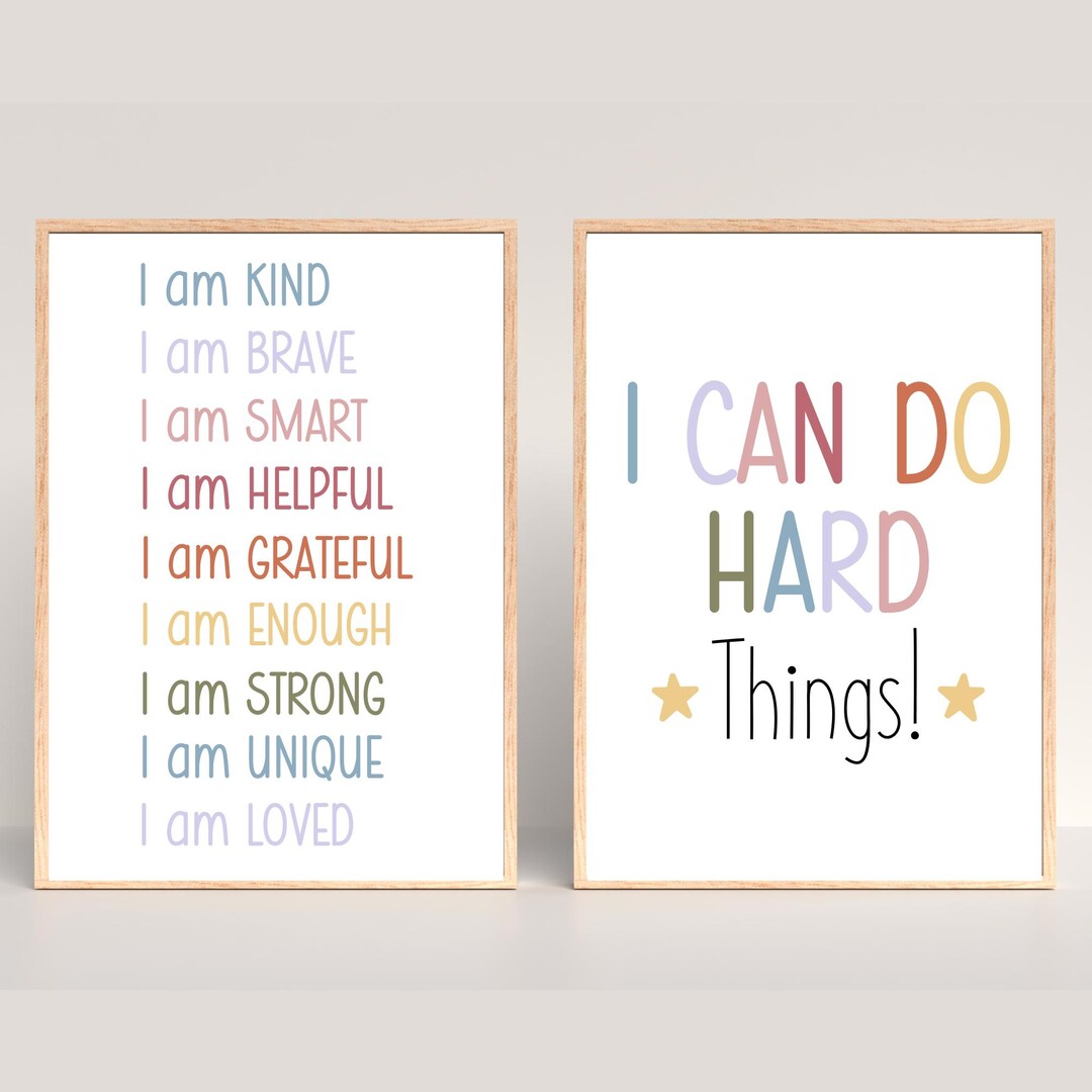 I Can Do Hard Things Poster CBT Therapy Poster Mental Health Kids ...