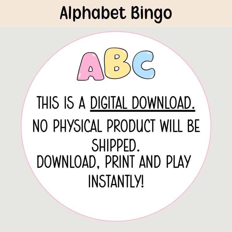 Alphabet Bingo Cards Printable ABC Bingo Alphabet Game Kindergarten ...