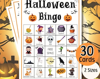Halloween Bingo Game: Printable Party Activity for Kids (Digital Download)