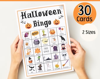 Halloween Bingo Boards Halloween Games Kids Party Game Classroom Activity Fun Halloween Printable Games Halloween Bingo Instant Download