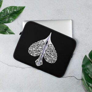 Celtic knotwork playing cards ace of spades laptop sleeve | gifts for poker players | spade card
