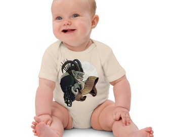 Organic Cotton Krampus Onesie | Krampus Naughty List | Kids Ugly Christmas Sweater | Customizable Naughty List