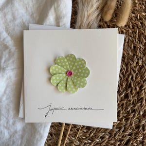 Grußkarte | Geburtstagskarte | Alles Gute zum Geburtstag | Blume im Relief | Farbe | Schreibwaren | Kartenladen | Doppelkarte mit Umschlag