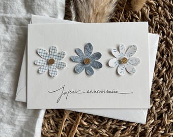 Grußkarte | Geburtstagskarte | Alles Gute zum Geburtstag | Blumen | handgemachte Karte | Geschenk | Kartenladen | Doppelkarte mit Umschlag