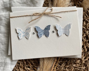 Grußkarte | Ostern | Frühling | Schmetterlinge | Karte mit Umschlag | Schreibwaren | Kartenladen | handgemachte Karte