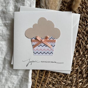 Grußkarte | Geburtstagskarte | Alles Gute zum Geburtstag | Karte mit einem Cupcake | Kartenherstellung | Briefpapier | Doppelkarte mit Umschlag