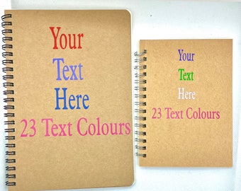 Personalised Notebooks Available In 3 Fonts & 23 Colours. Perfect Gift!