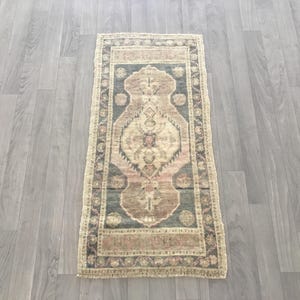2x3 Oushak Rug, Small Rug, Wool Rug, Bedroom Rug, Handmade Rug, Office Doormat Rug, Vintage Rug, Turkish Doormat Rug1.5x3.2 ft. Tribal Rug