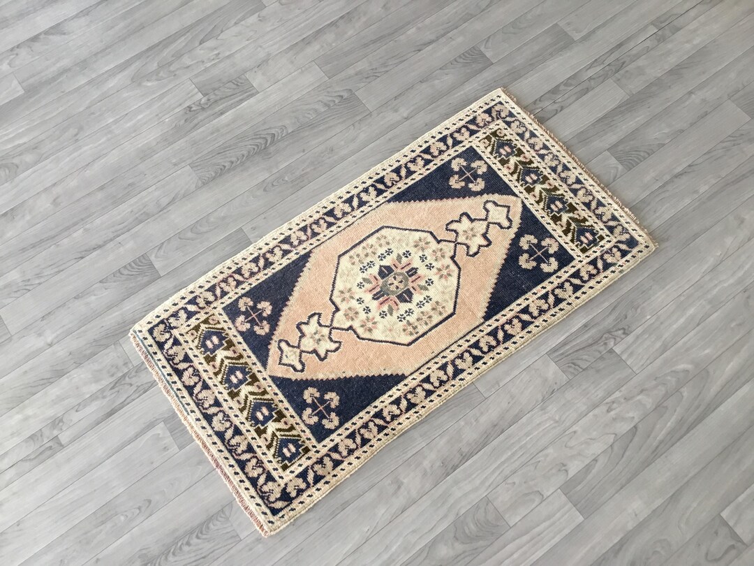2x4 Small Rug, Pink Blue Rug, Vintage Rug, Hand Woven Rug, Decorative ...