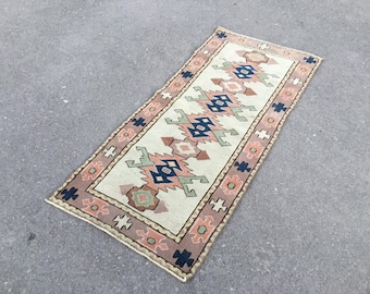 2x6 Runner Rug, Handmade Wool Rug, Vintage Rug, Hallway Rug, Entryway Rug, Stair Runner Rug, Modern Runner Rug 2.4x5.5 FT. Kitchen Rug