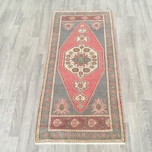 2x5 Small Rug, Floor Rug, Bohemian Rug, Turkish Wool Rug, Minis Oriental Rug, Boho Rug, Vintage Rug 1.9x4.7 ft. Handmade Rug