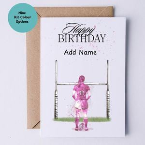 Personalised Birthday Card| Card For Her| Card For Him  | Rugby Player |Female Rugby Play | Girl Rugby Player | Customisable Card| Birthday
