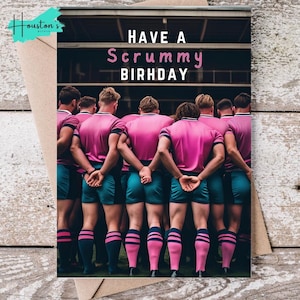 Rugby Birthday Card | Adult Humour Card | Card For Him | Card For Her | Rugby Player  | Gift For Rugby Fan Scrummy Birthday| Cute Card