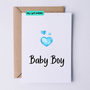 Bébé garçon| Petite fille | Carte de félicitations de bébé | Carte de grossesse pour future maman | Carte pour baby shower | Carte Futurs parents | Carte Nouveau-né