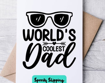 Father's Day Card | Birthday Card For Dad | Worlds Coolest Day | Funny Father's Day Card