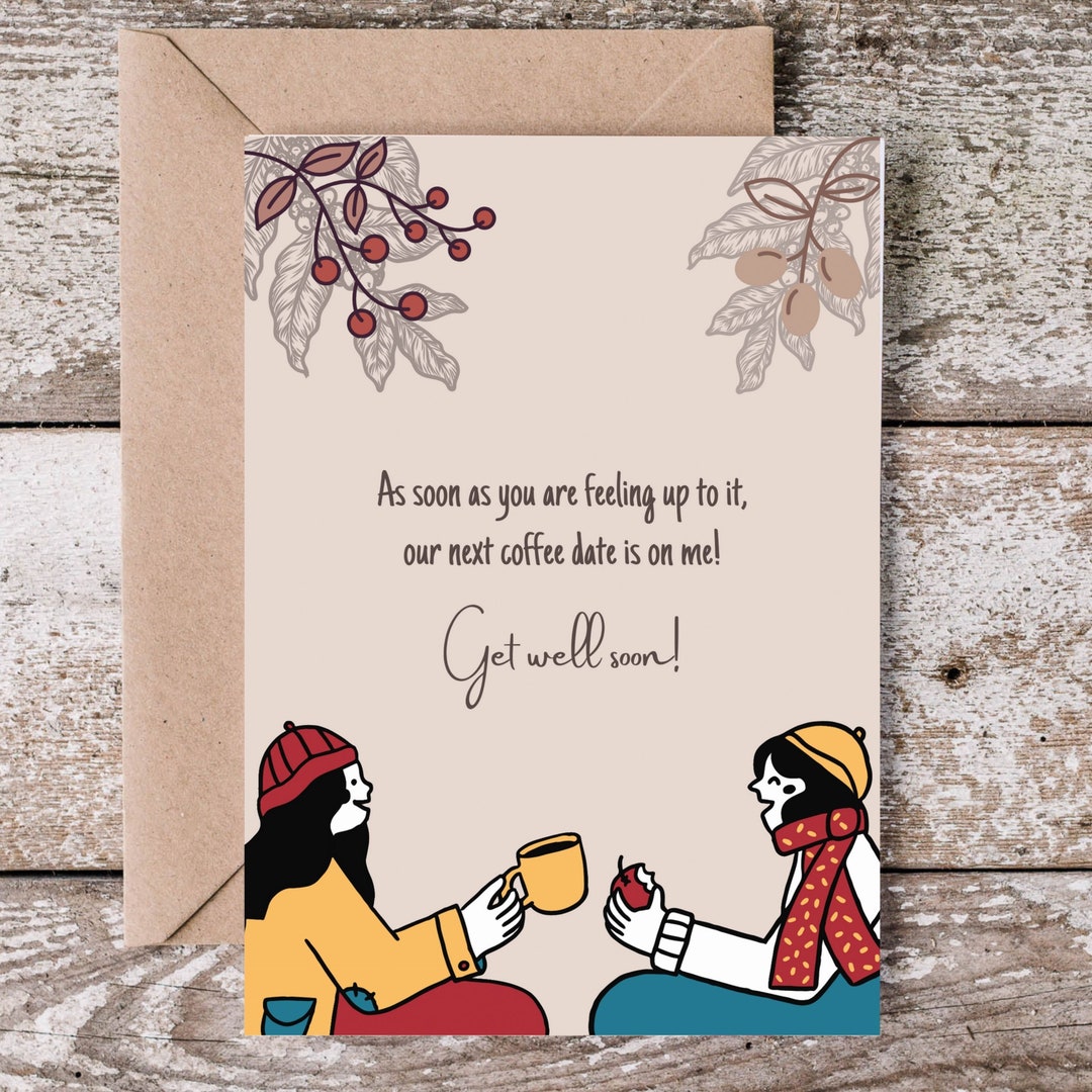 Get Well Soon Card | Heartfelt Recovery Wishes |unique Feel Better Gift ...